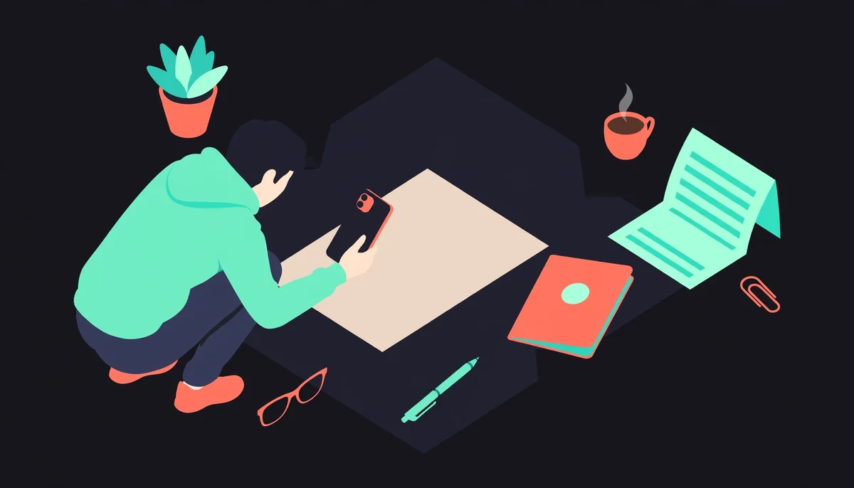 Isometric scene of photographing identity documents